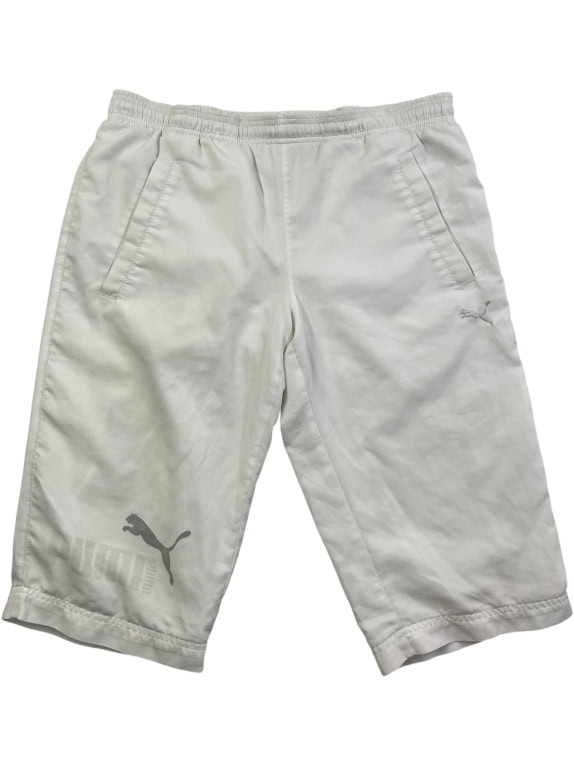 PUMA Bermuda sportivi Big Logo bianchi unisex L
