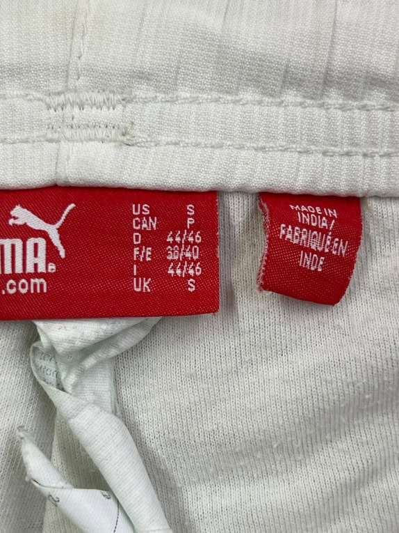 PUMA Bermuda sportivi Big Logo bianchi unisex L