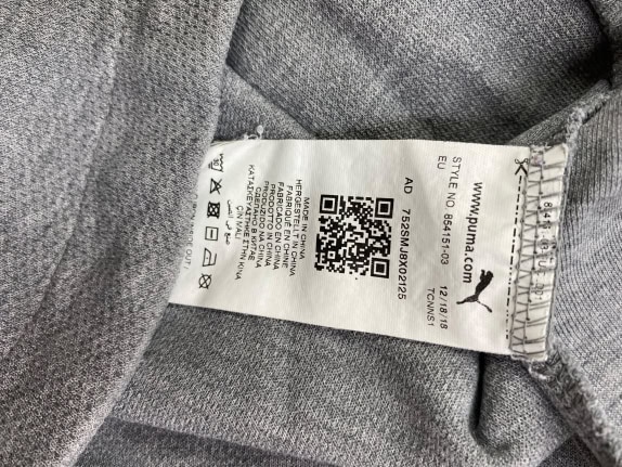 PUMA Athletic Full-Zip Hoodie Logo Grey Unisex M