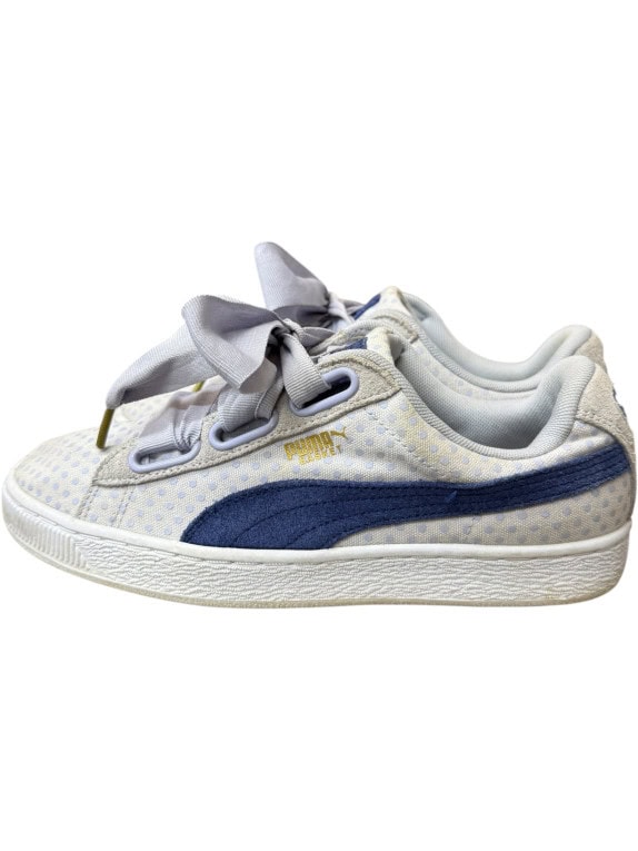 PUMA Basket Casual Sneakers Logo Λευκά Μπλε Γυναικεία EU 39
