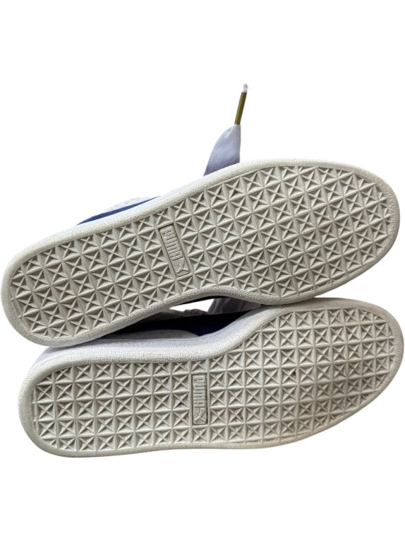 PUMA Basket Casual Sneakers Logo Λευκά Μπλε Γυναικεία EU 39
