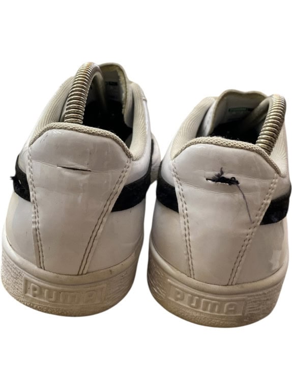 PUMA BASKET SNEAKERS CLASSIC WHITE BLACK UNISEX PRE OWNED EU 40.5
