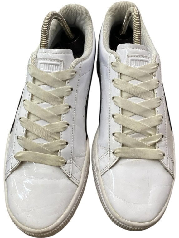 PUMA BASKET SNEAKERS CLASSIC WHITE BLACK UNISEX PRE OWNED EU 40.5