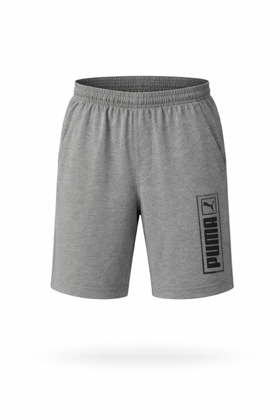 PUMA BERMUDA SHORTS GRAPHIC GREY MEN PRE OWNED M