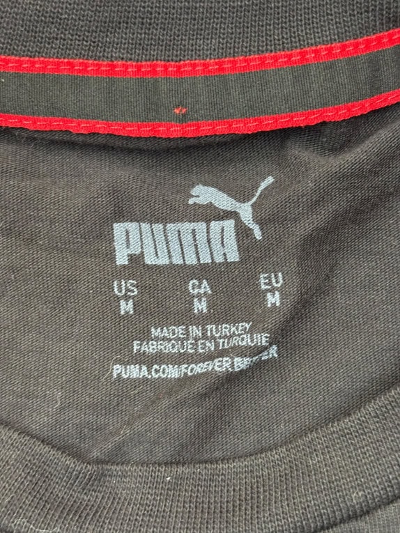 PUMA FERRARI T SHIRT RACING BLACK MENS PRE OWNED M