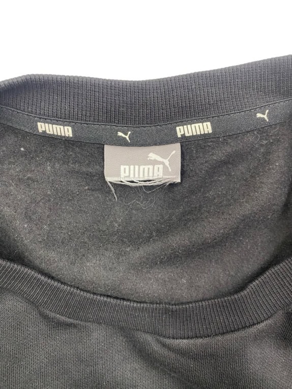 PUMA SWEATSHIRT CREWNECK COLORBLOCK LOGO KHAKI/BLACK MEN'S XXL