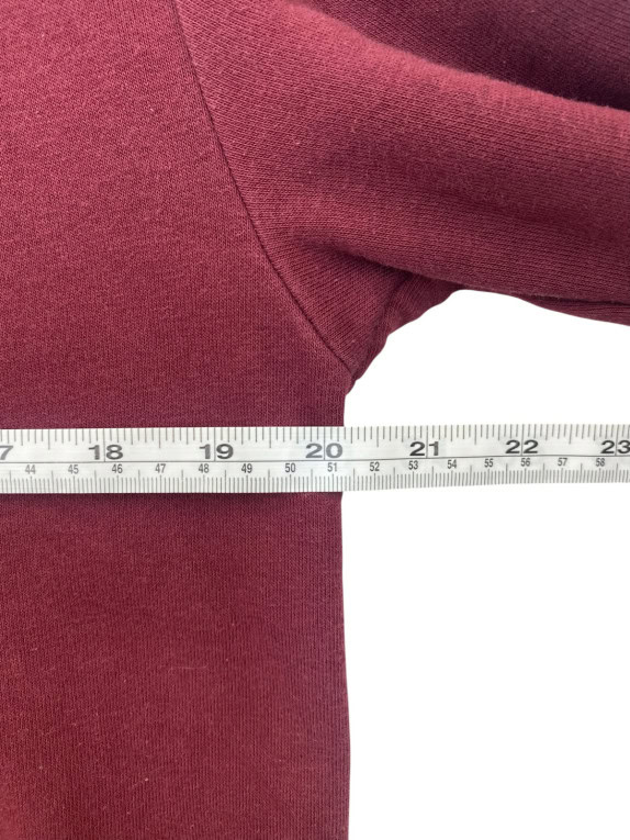 PUMA SWEATSHIRT OVERSIZED BURGUNDY WOMEN PRE OWNED S