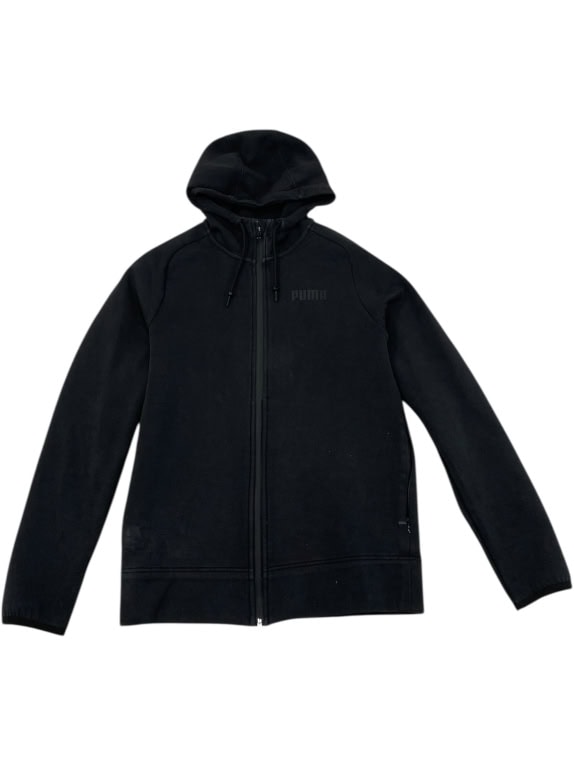 PUMA Felpa con cappuccio e zip Nero Monogram - M