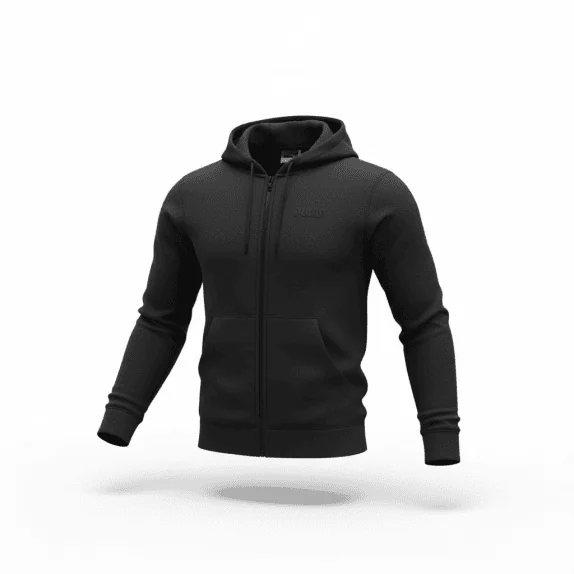 PUMA Φούτερ Ζακέτα με Κουκούλα Μαύρο Monogram - M
