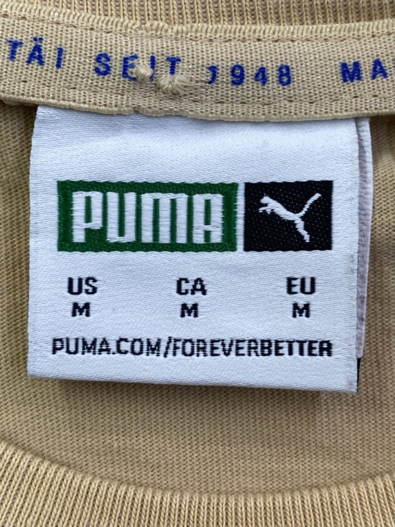 PUMA GRAPHIC TEE RETRO BEIGE MEN PRE OWNED M