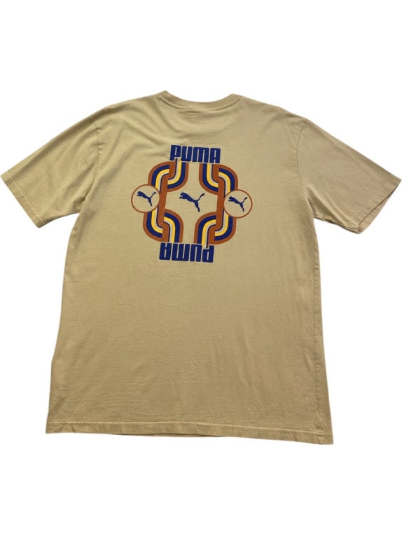 PUMA GRAPHIC TEE RETRO BEIGE MEN PRE OWNED M
