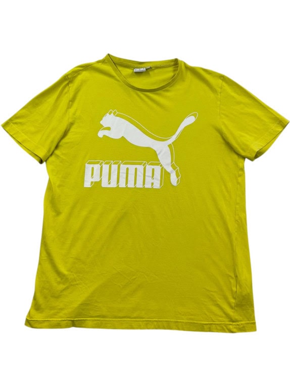 PUMA GRAPHIC TEE SPORTSWEAR KΙΤΡΙΝΟ ΑΝΤΡΙΚΟ PRE OWNED L