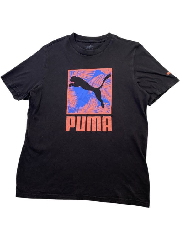 PUMA T SHIRT GRAPHIC STREETWEAR NERO UOMO PRE OWNED M