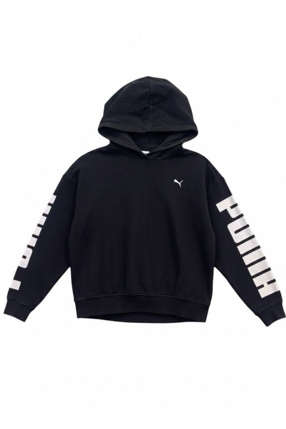 Puma Hoodie Big Logo Μαύρο Unisex S