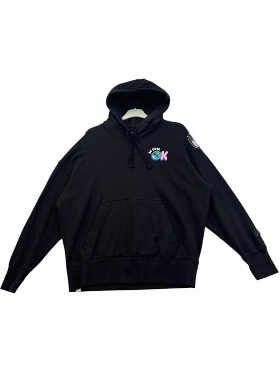PUMA HOODIE GRAPHIC BLACK UNISEX PRE OWNED M