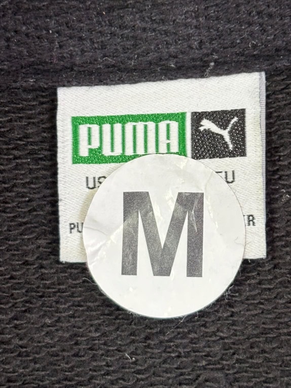 PUMA HOODIE GRAPHIC BLACK UNISEX PRE OWNED M