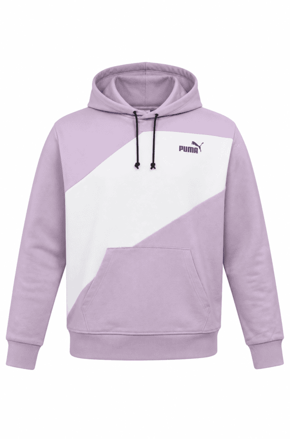 PUMA FELPA CON CAPPUCCIO STREETWEAR LILLA DONNA PRE OWNED L