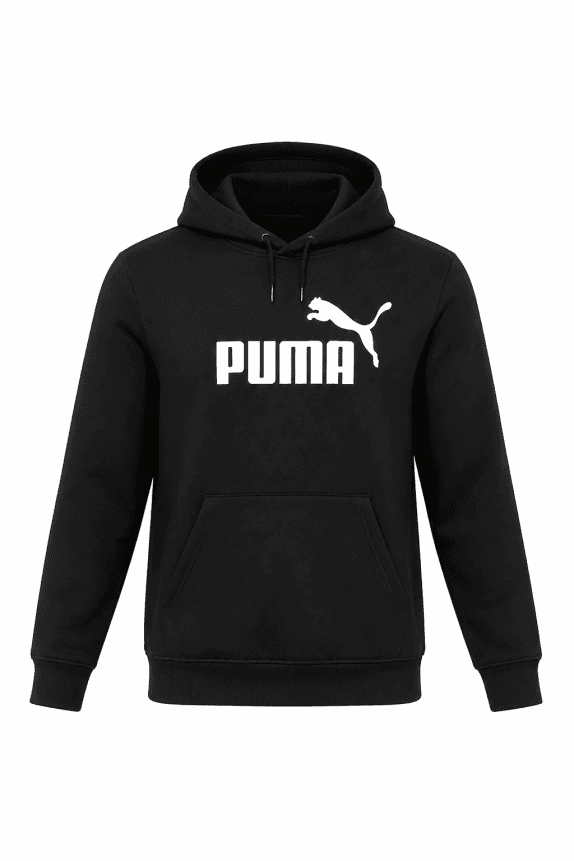 PUMA HOODIE STREETWEAR BLACK MEN PRE OWNED L