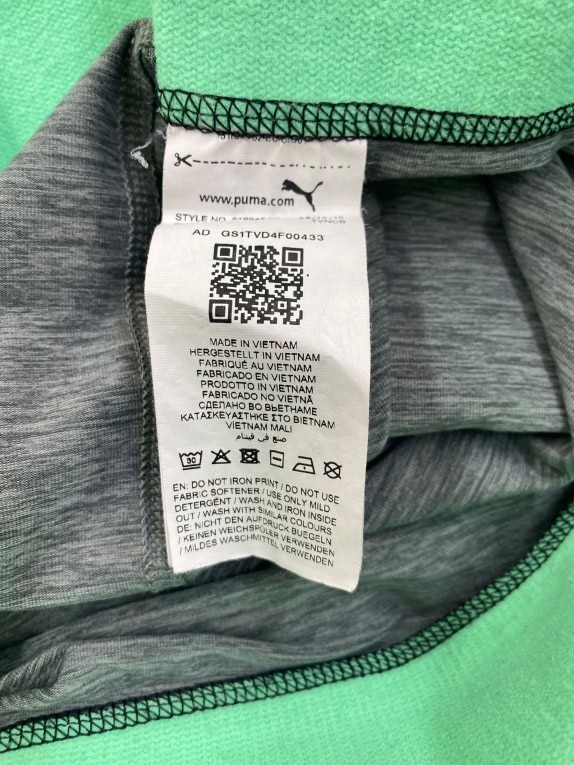 PUMA Leggings Athletic Performance Logo Grey-Green Women’s M