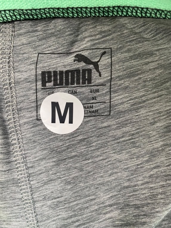 PUMA Leggings Athletic Performance Logo Grey-Green Women’s M