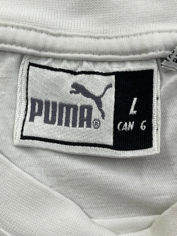 Puma T-Shirt bianca con logo in cotone taglia L