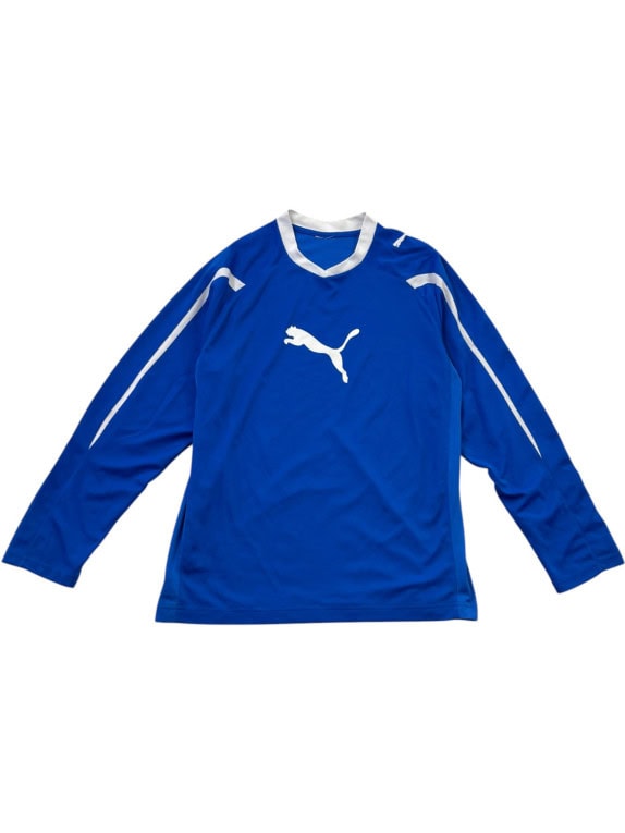 PUMA ΜΑΚΡΥΜΑΝΙΚΗ ΠΟΔΟΣΦΑΙΡΙΚΗ ΜΠΛΟΥΖΑ SPORTSWEAR ΜΠΛΕ ΑΝΤΡΙΚΟ PRE OWNED M