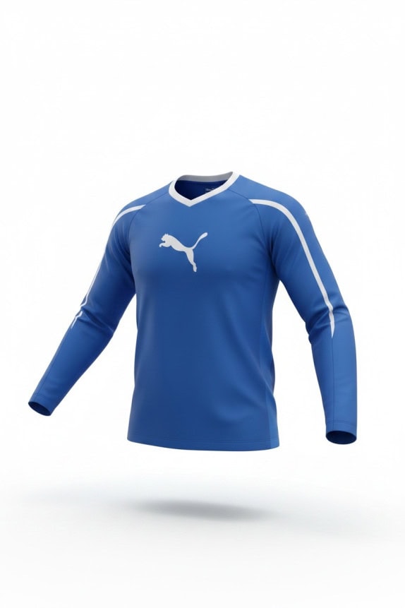 PUMA ΜΑΚΡΥΜΑΝΙΚΗ ΠΟΔΟΣΦΑΙΡΙΚΗ ΜΠΛΟΥΖΑ SPORTSWEAR ΜΠΛΕ ΑΝΤΡΙΚΟ PRE OWNED M