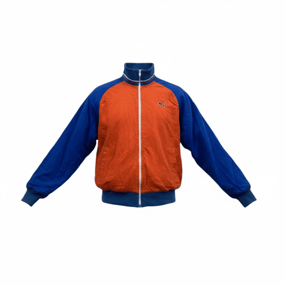 PUMA Μπουφάν Track Vintage Λογότυπο Μπλε/Πορτοκαλί Ανδρικό M