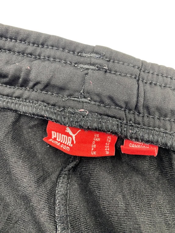 Puma Παντελόνι Φόρμας Μαύρο με Γκρι Ρίγες Unisex XS