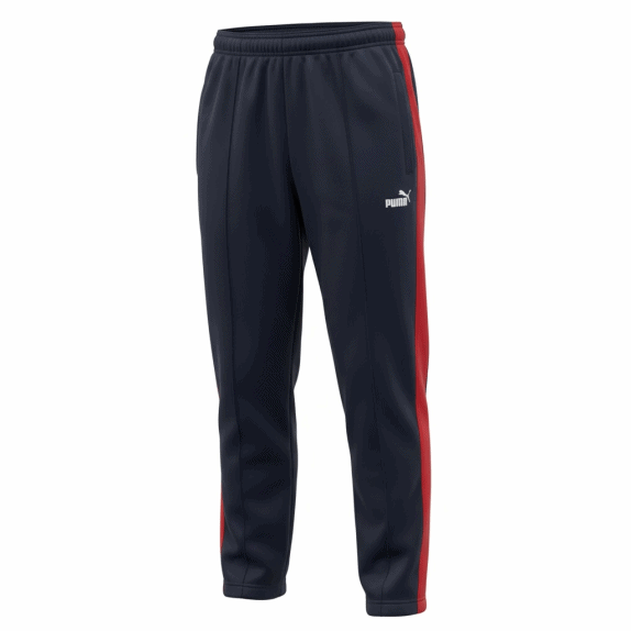 Puma Track Pants Navy Blue with Red Side Stripes Men’s M