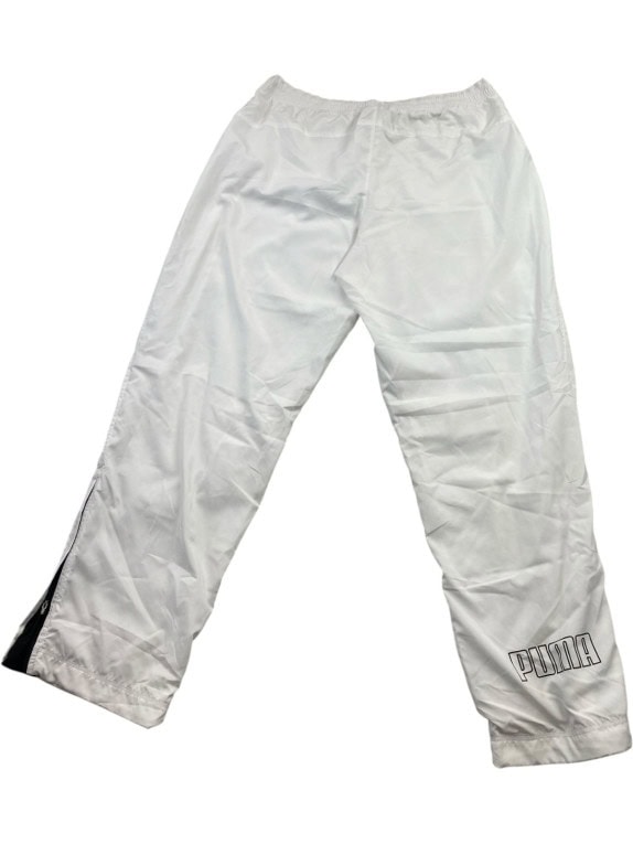 PUMA TRACK PANTS SPORTSWEAR WHITE UNISEX PRE OWNED XXL