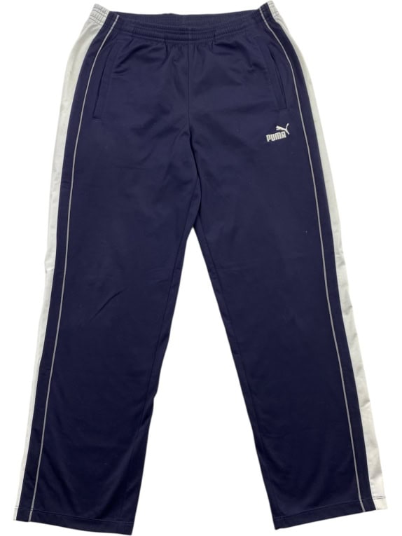 PUMA VINTAGE STYLE TRACKSUIT SET WITH EMBROIDERED LOGO NAVY BLUE/WHITE MEN'S SIZE M
