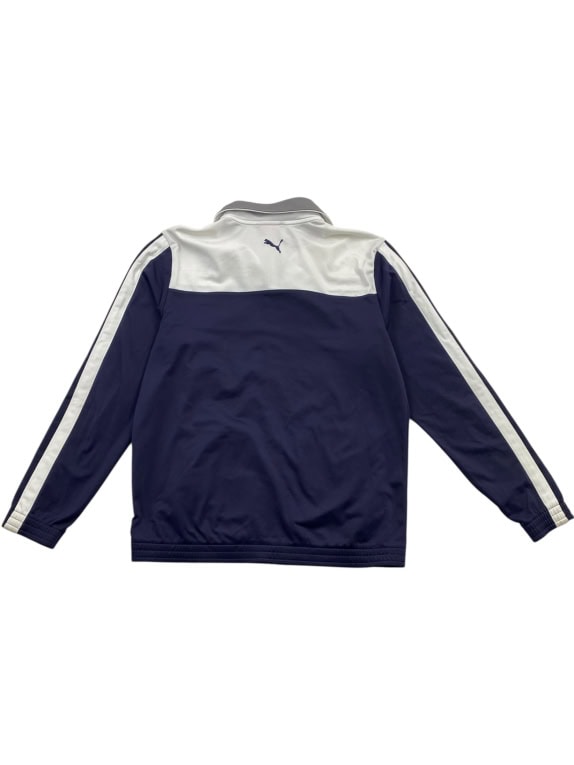 PUMA VINTAGE STYLE TRACKSUIT SET WITH EMBROIDERED LOGO NAVY BLUE/WHITE MEN'S SIZE M