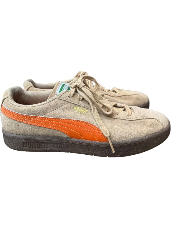 PUMA SNEAKERS DELPHIN STILE VINTAGE CON LOGO ARANCIONE BEIGE UNISEX 38,5