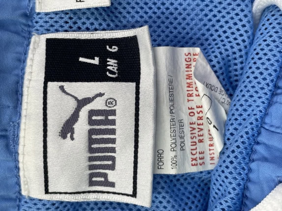 PUMA ATHLETIC SHORTS BLUE MEN PRE OWNED L