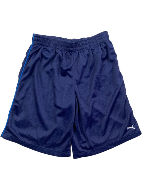 Puma Athletic Mesh Shorts Logo Blue Kids M
