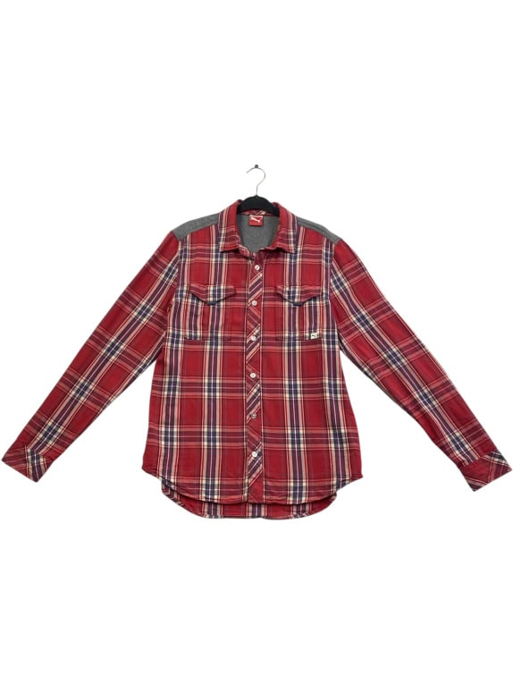 PUMA SPORTLIFESTYLE ΑΝΔΡΙΚΟ ΠΟΥΚΑΜΙΣΟ ΚΑΡΟ FLANNEL STYLE ΚΟΚΚΙΝΟ/ΜΠΛΕ L