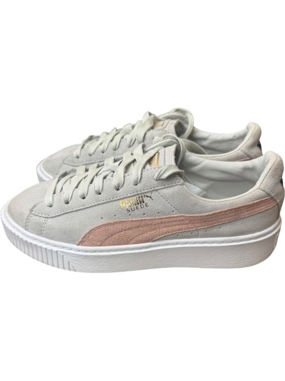 PUMA SUEDE PLATFORM VINTAGE LOGO GREY/PINK ΓΥΝΑΙΚΕΙΟ 38.5