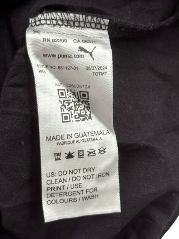 PUMA T-SHIRT BIG LOGO ΜΑΥΡΟ UNISEX XL