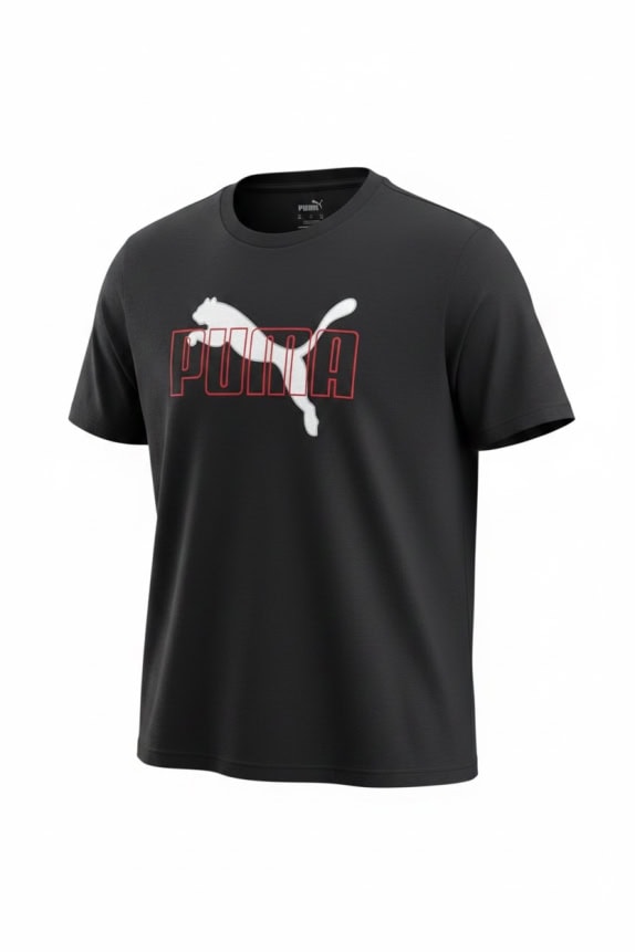 PUMA T-SHIRT BIG LOGO ΜΑΥΡΟ UNISEX XL