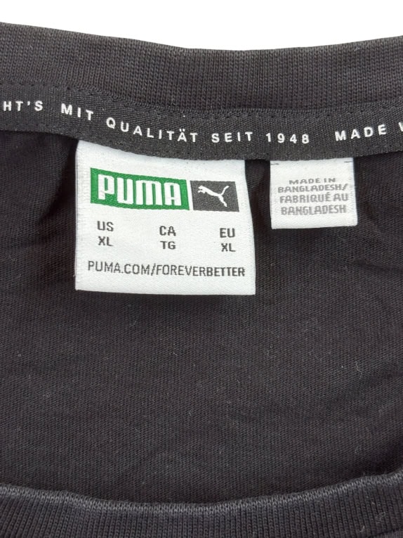 PUMA T-SHIRT BIG LOGO NERO UNISEX XL