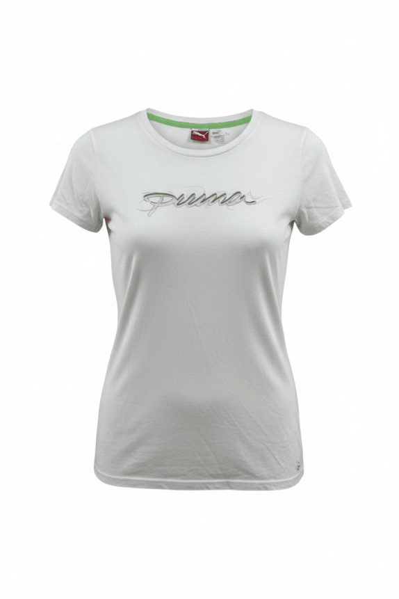 PUMA T-SHIRT CASUAL ME KENTHTO ΛΟΓΟΤΥΠΟ ΛΕΥΚΟ ΓΥΝΑΙΚΕΙΟ SMALL