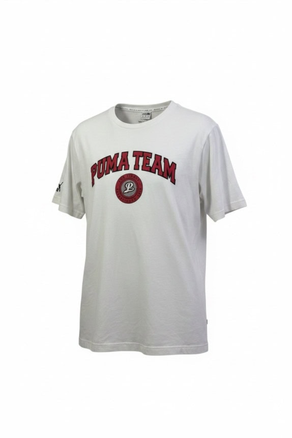 PUMA T SHIRT COLLEGIATE ΛΕΥΚΟ UNISEX PRE OWNED S