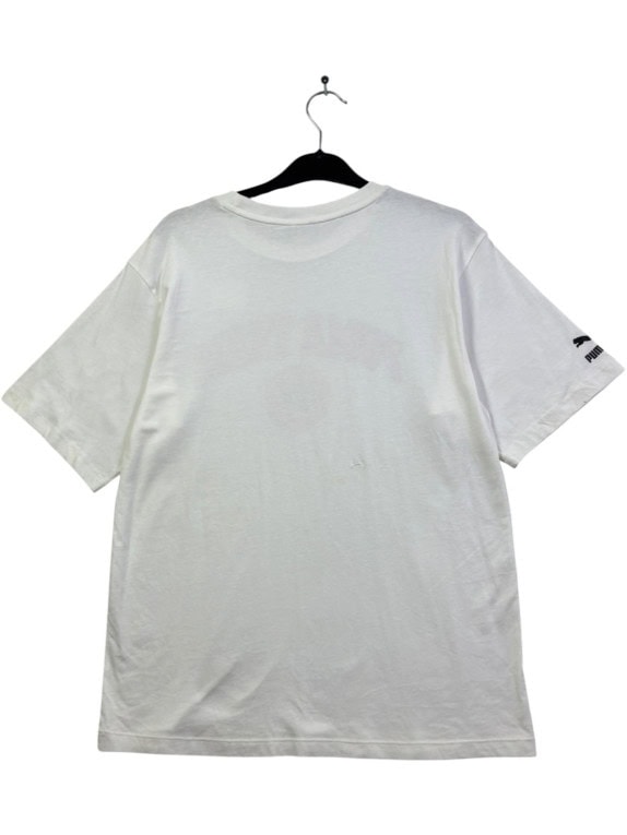 PUMA T SHIRT COLLEGIATE BIANCA UNISEX PRE OWNED S