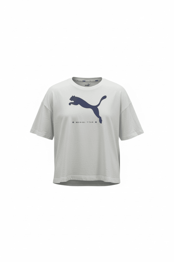 PUMA T-SHIRT CROP ΜΕΓΑΛΟ ΛΟΓΟΤΥΠΟ ΛΕΥΚΟ ΓΥΝΑΙΚΕΙΟ M