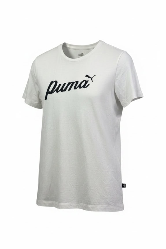 PUMA T SHIRT WHITE WOMENS S pre-owned