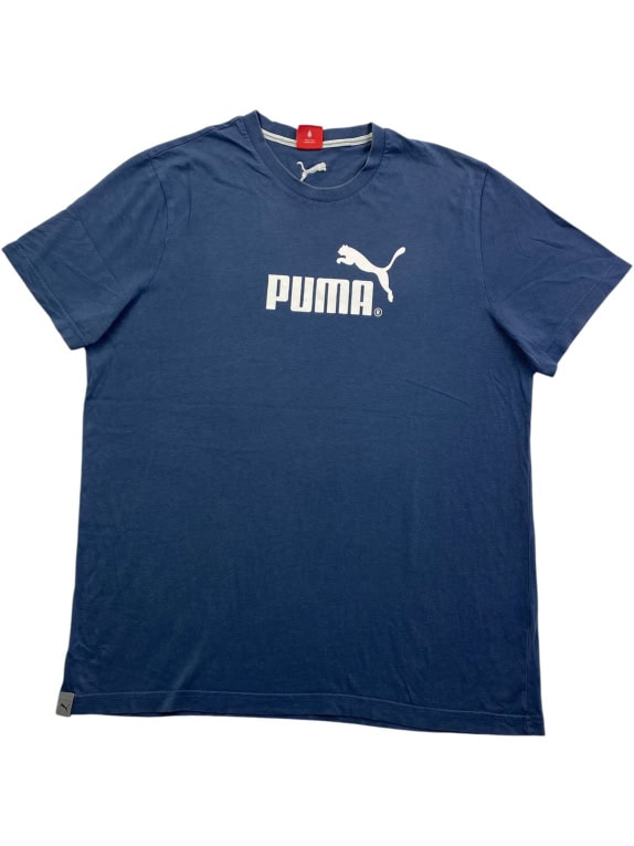 PUMA T-SHIRT LIFESTYLE BIG LOGO BLUE MENS XL