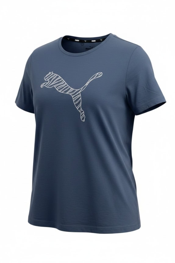 PUMA T-SHIRT LOGO GRAPHIC ΜΠΛΕ ΡΑΦ UNISEX L preowned