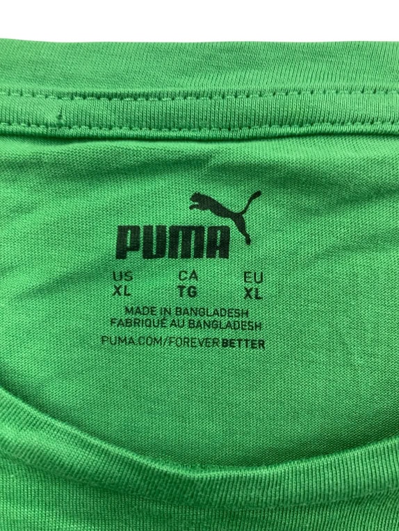 Puma T-Shirt Logo Πράσινο Ανδρικό XL