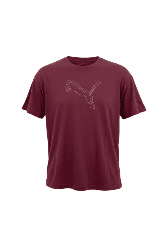 PUMA T-SHIRT ΜΕ ΤΥΠΩΜΕΝΟ LOGO BURGUNDY ΑΝΔΡΙΚΟ M-L